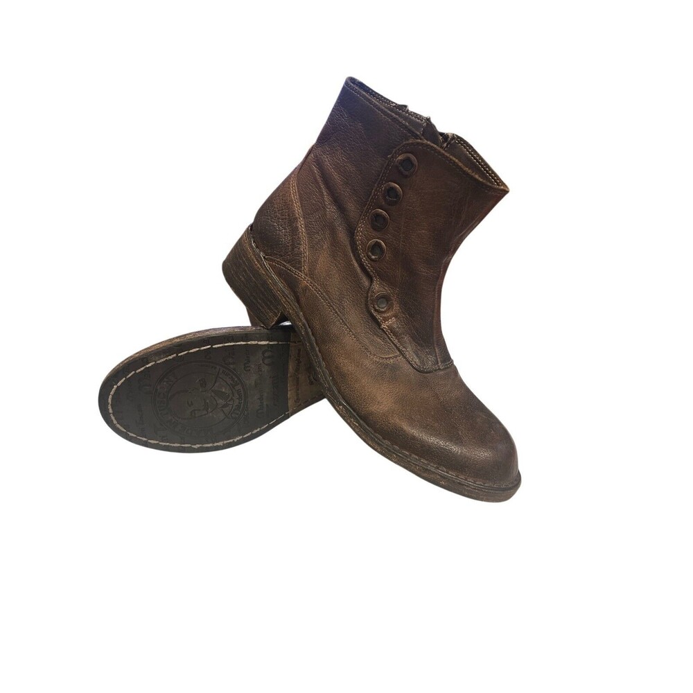 MALEDETTI TOSCANI Bottoni Woman’s Sz 38 Brown Buffalo Leather